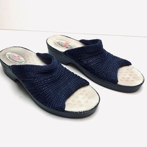 CONFORTINAS CODEAR Navy Slides Sandals Shoes sz 37